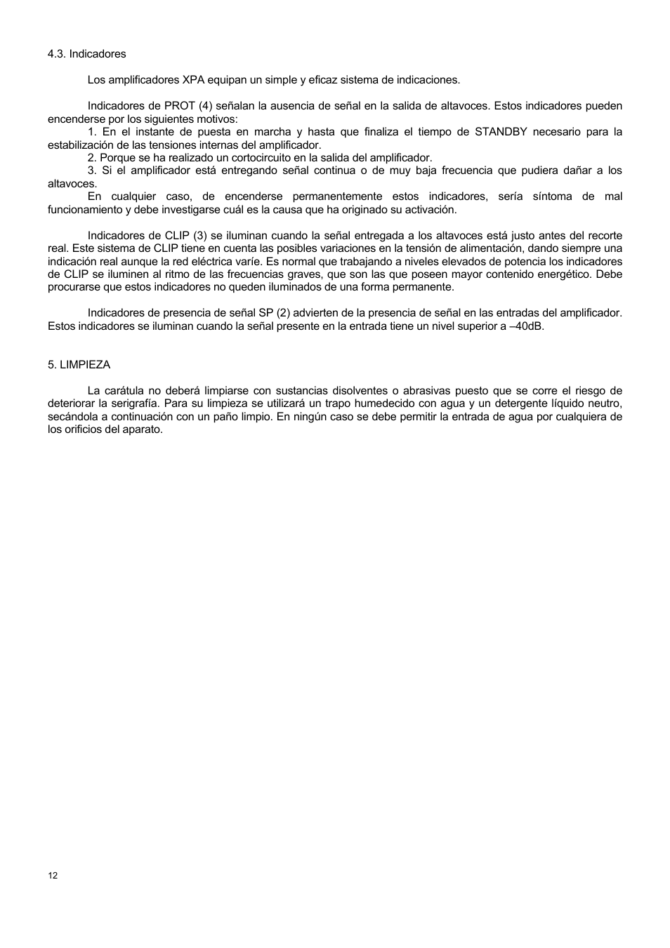 Ecler XPA SERIES User Manual | Page 12 / 28