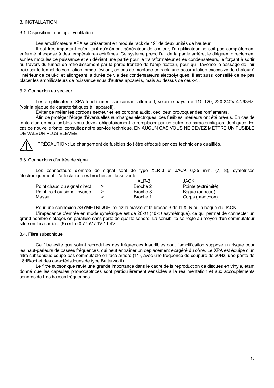 Ecler XPA SERIES User Manual | Page 15 / 28