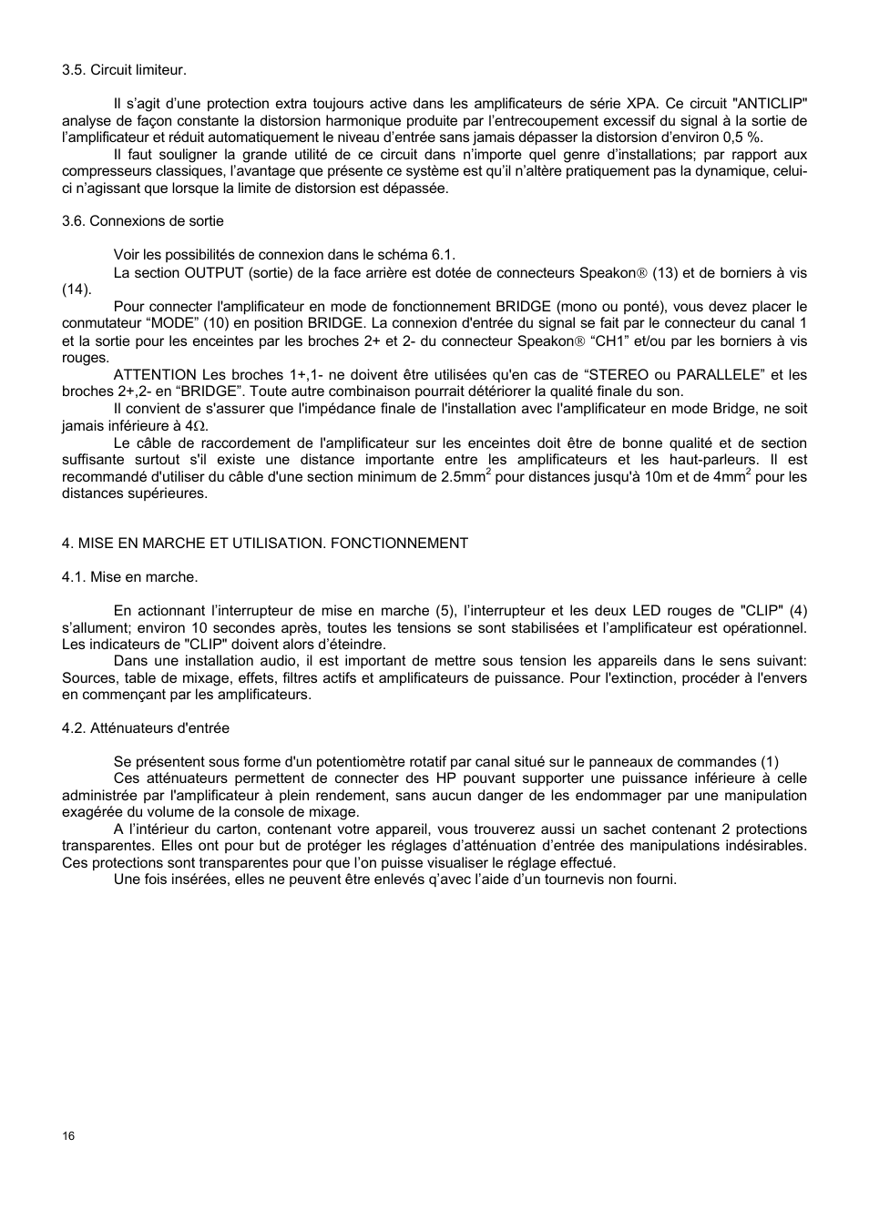 Ecler XPA SERIES User Manual | Page 16 / 28