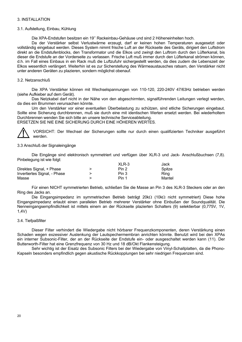 Ecler XPA SERIES User Manual | Page 20 / 28