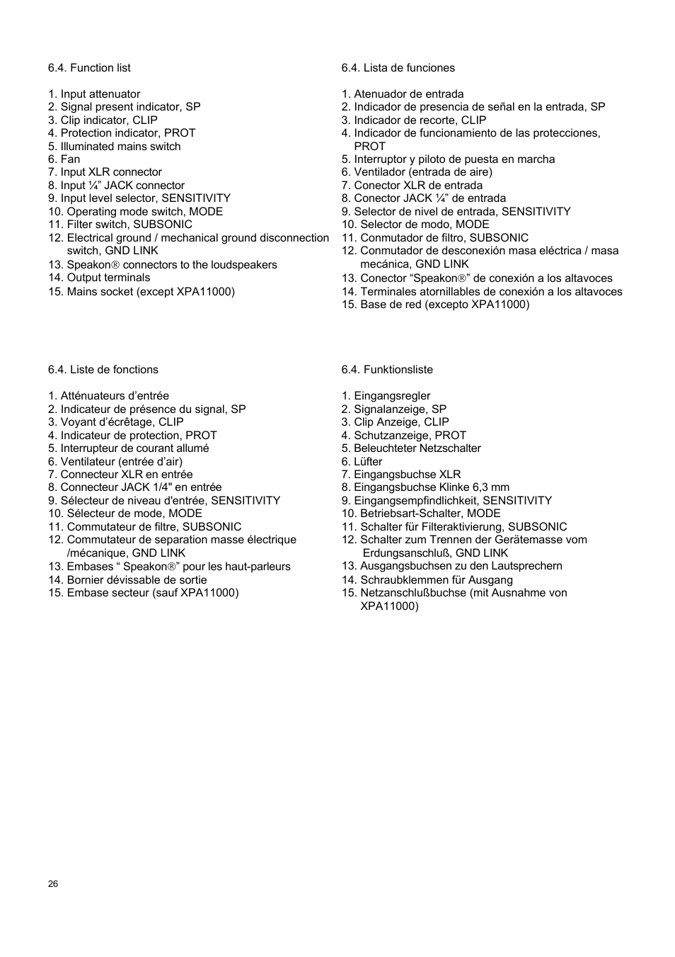 Ecler XPA SERIES User Manual | Page 26 / 28