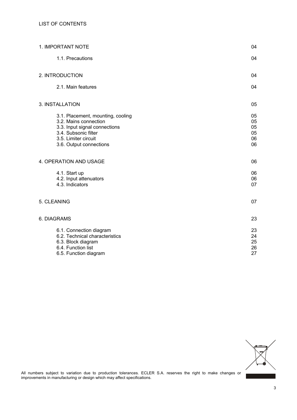 Ecler XPA SERIES User Manual | Page 3 / 28