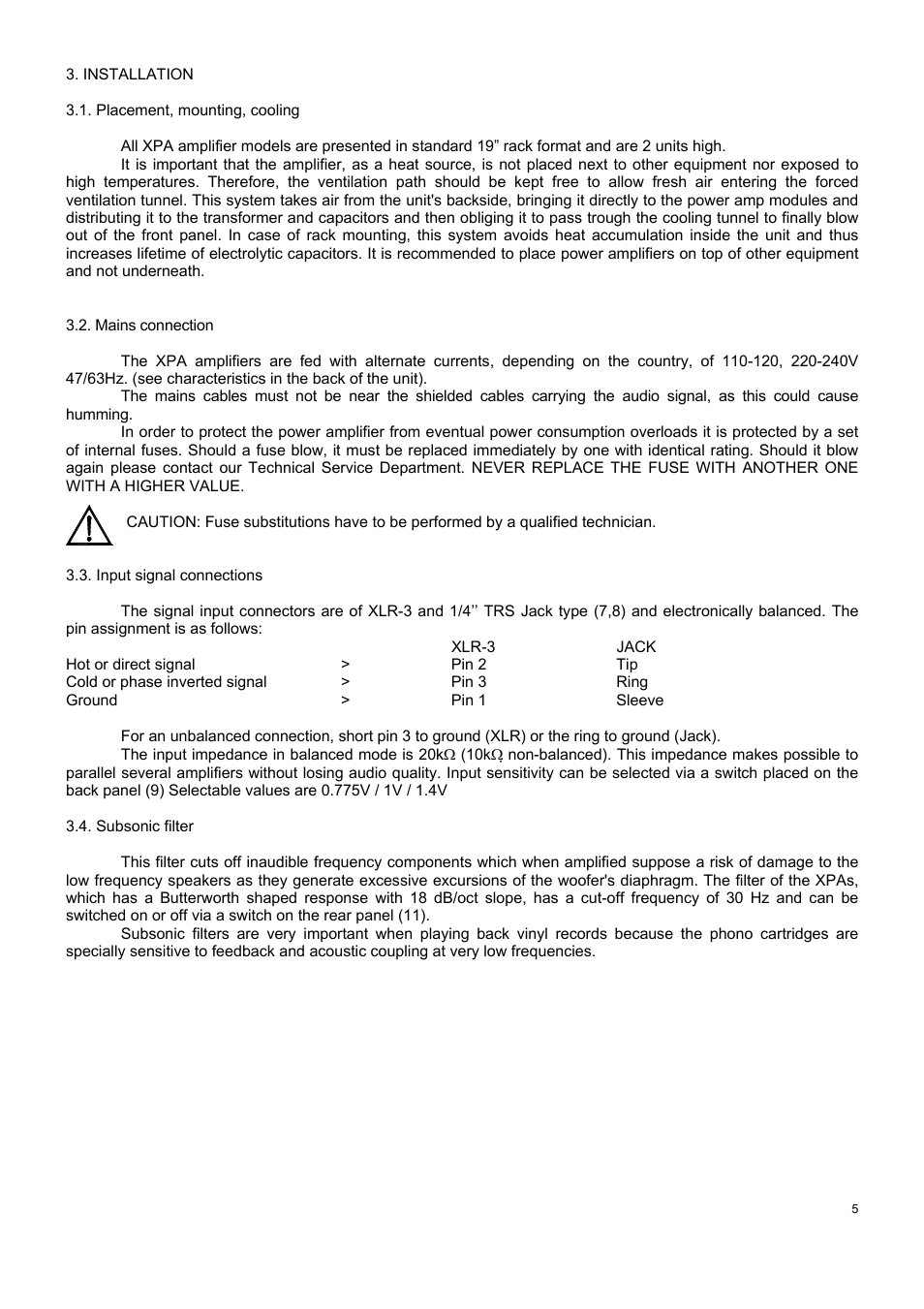 Ecler XPA SERIES User Manual | Page 5 / 28