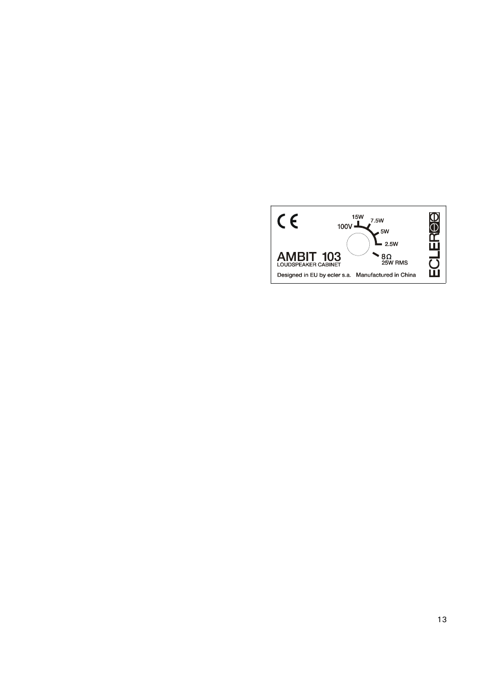 Ecler AMBIT103 User Manual | Page 13 / 20