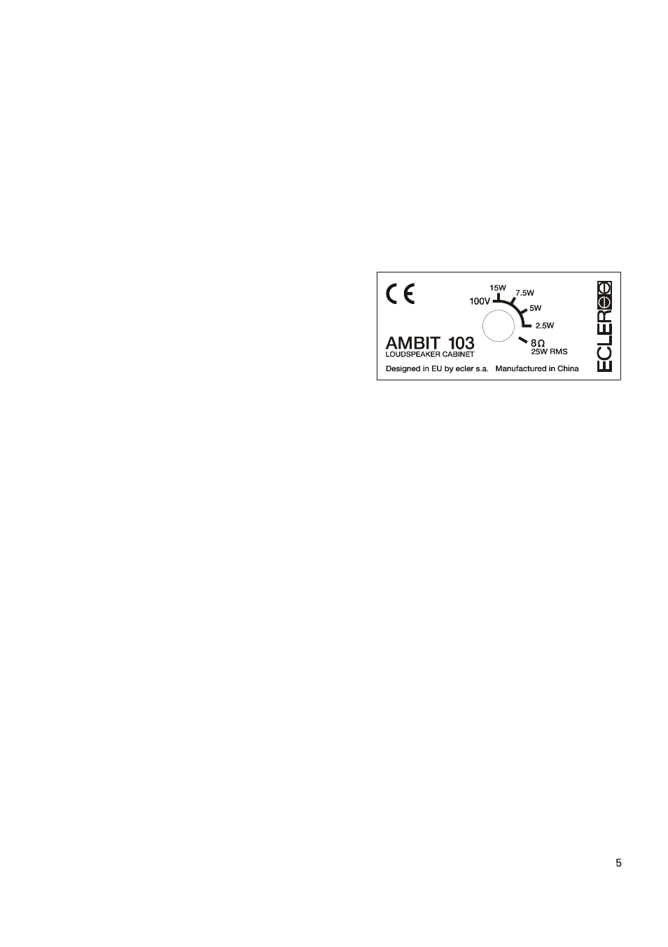 Ecler AMBIT103 User Manual | Page 5 / 20