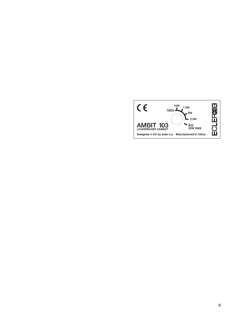 Ecler AMBIT103 User Manual | Page 9 / 20