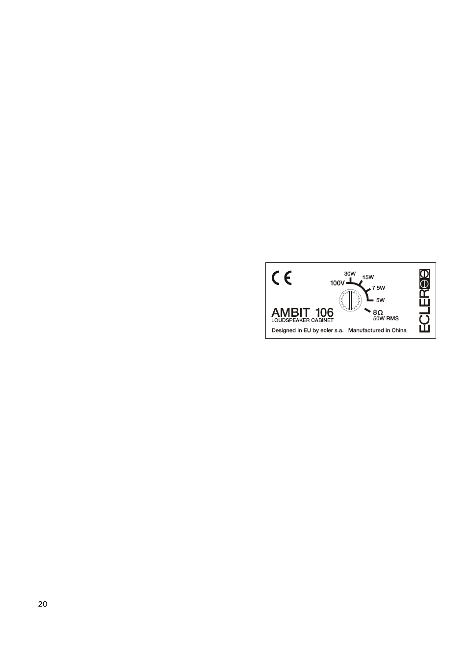 Ecler AMBIT106 User Manual | Page 20 / 24