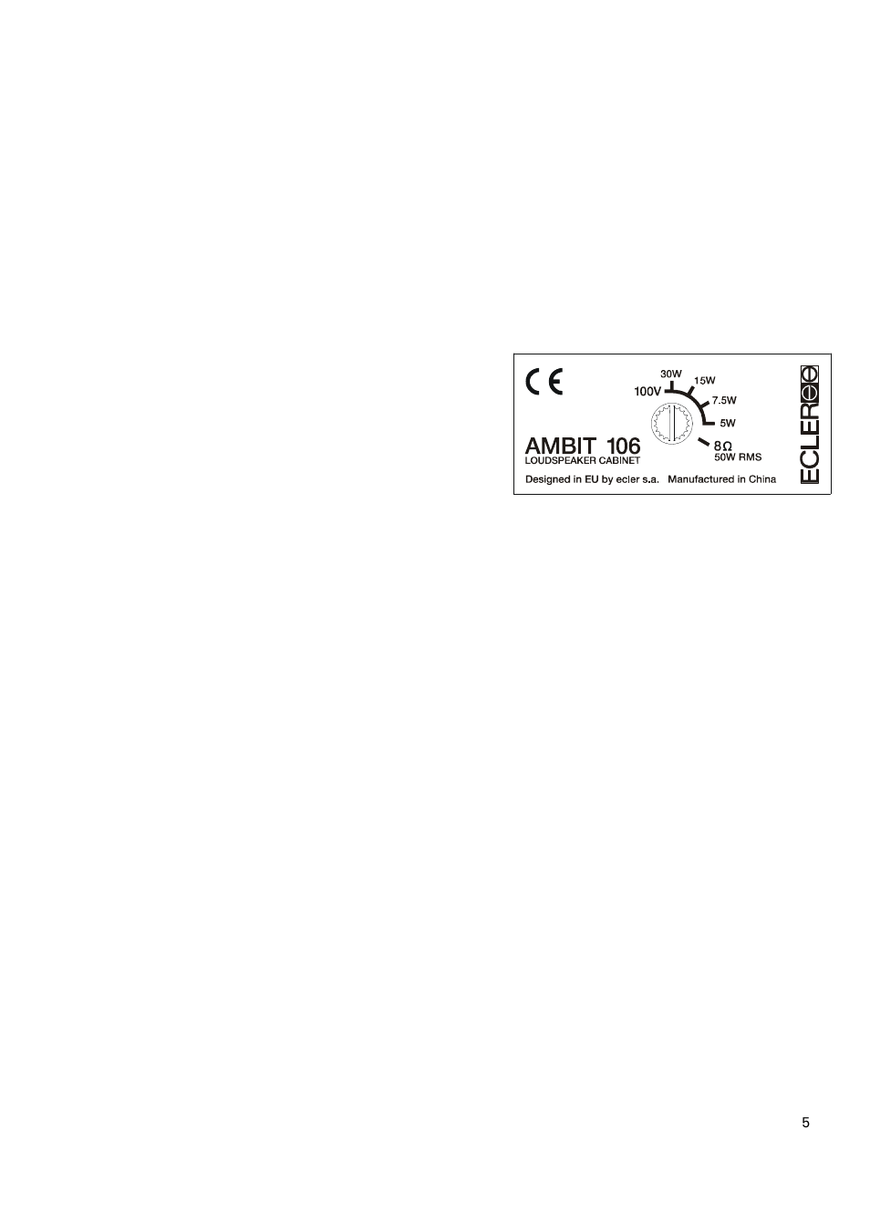 Ecler AMBIT106 User Manual | Page 5 / 24