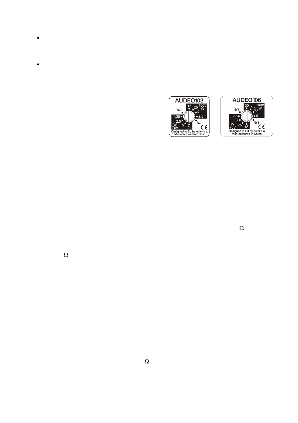 Achtung | Ecler AUDEO106 User Manual | Page 20 / 24