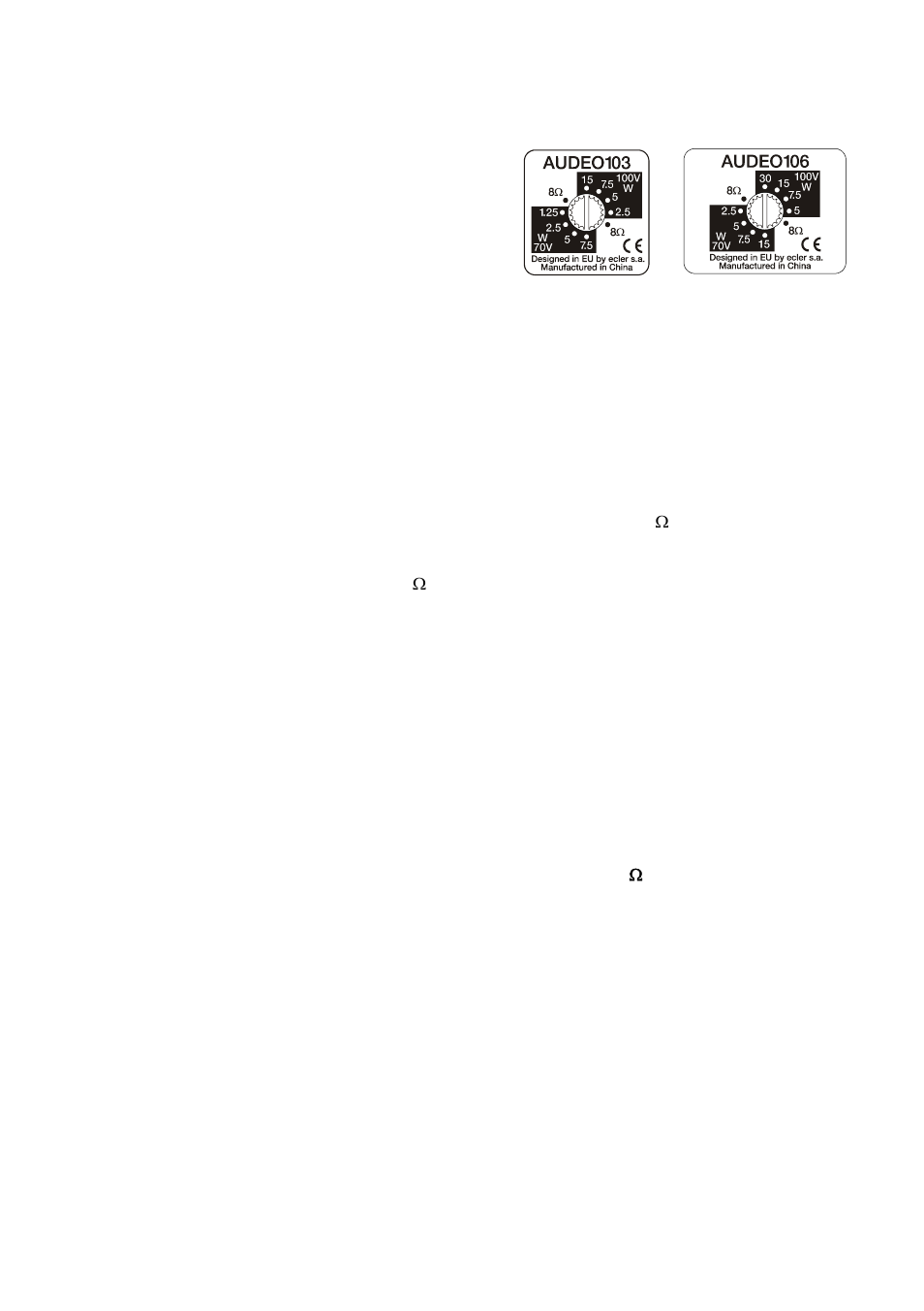 Caution | Ecler AUDEO106 User Manual | Page 5 / 24