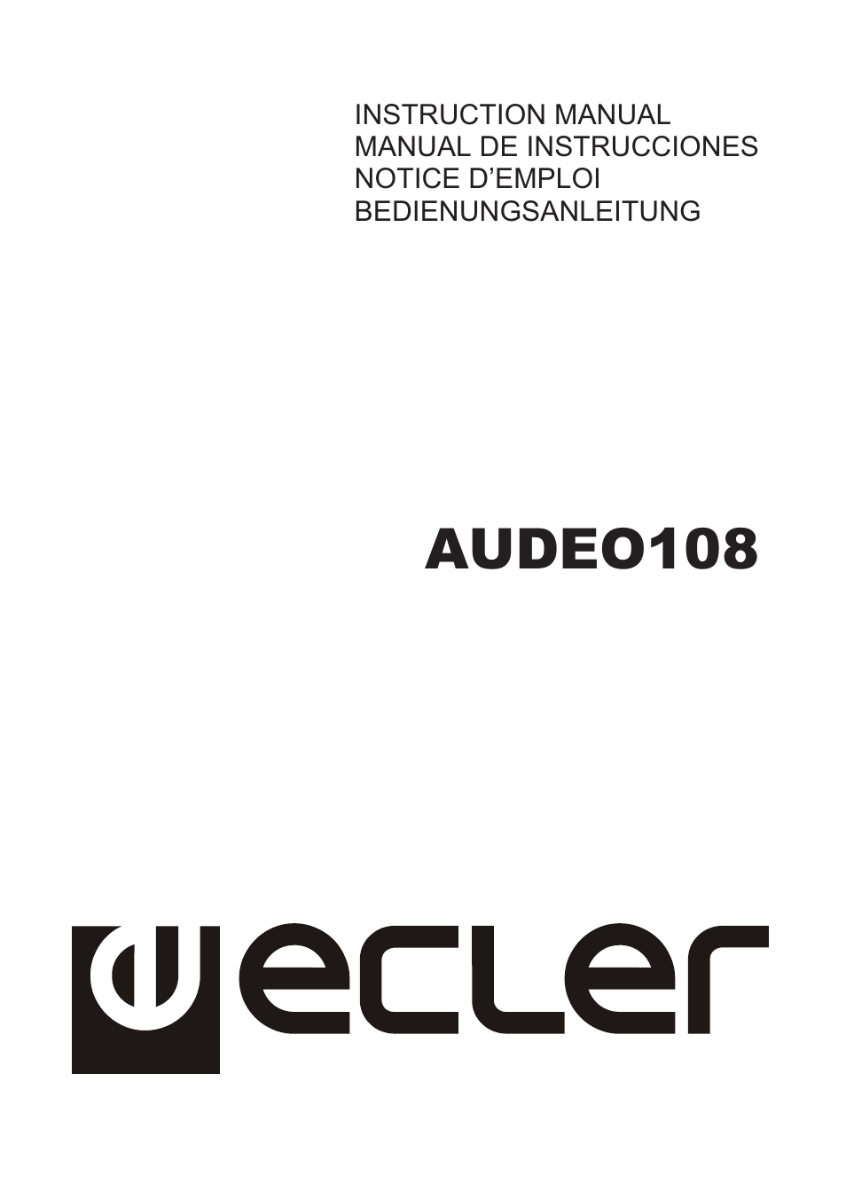 Ecler AUDEO108 User Manual | 24 pages