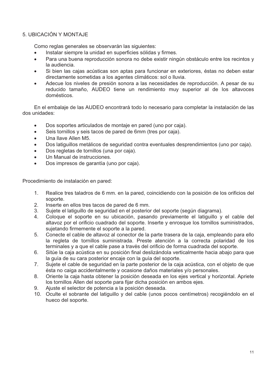 Ecler AUDEO108 User Manual | Page 11 / 24