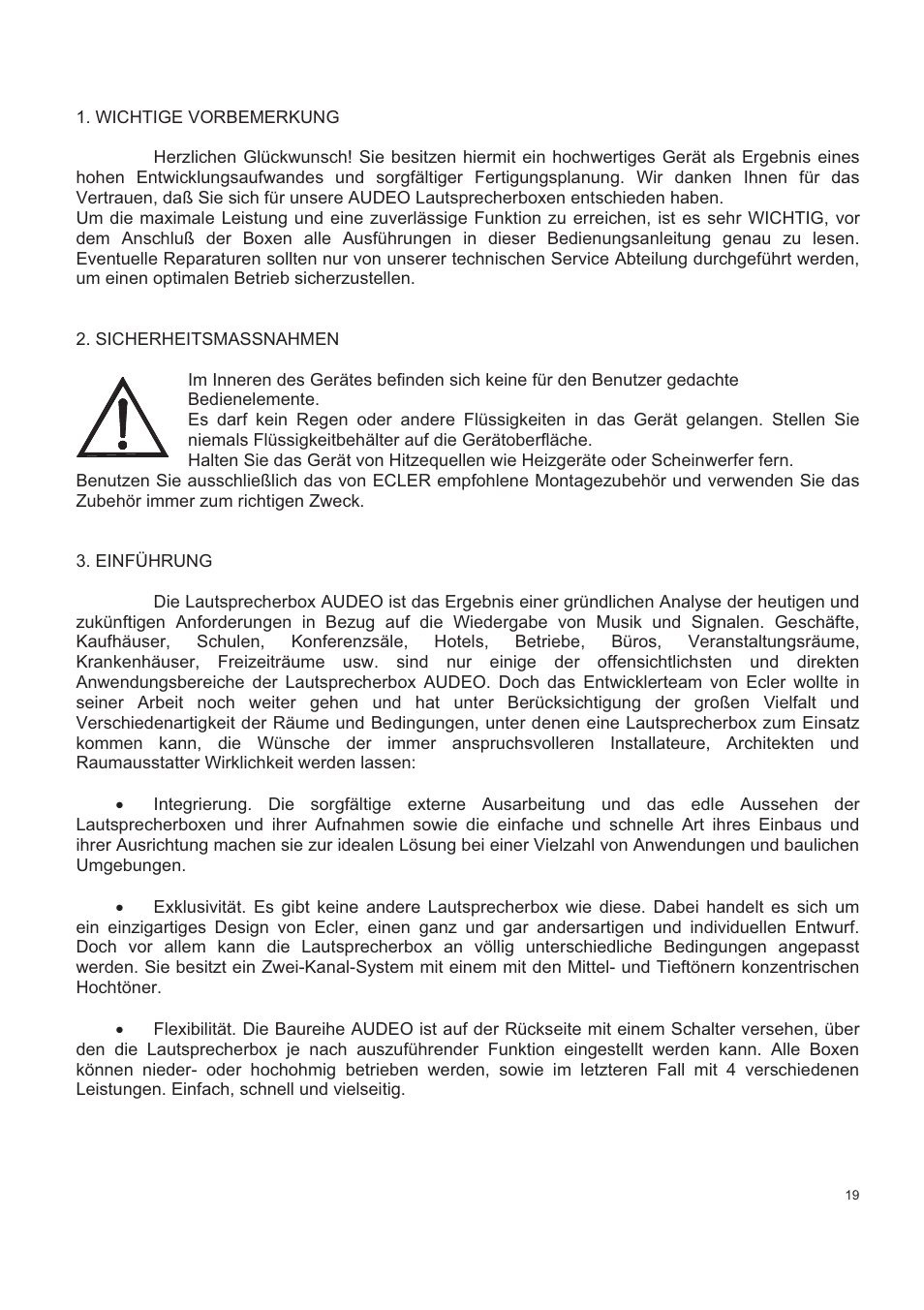 Ecler AUDEO108 User Manual | Page 19 / 24