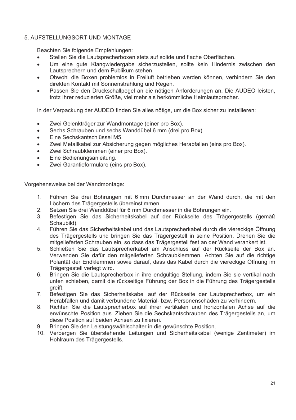 Ecler AUDEO108 User Manual | Page 21 / 24