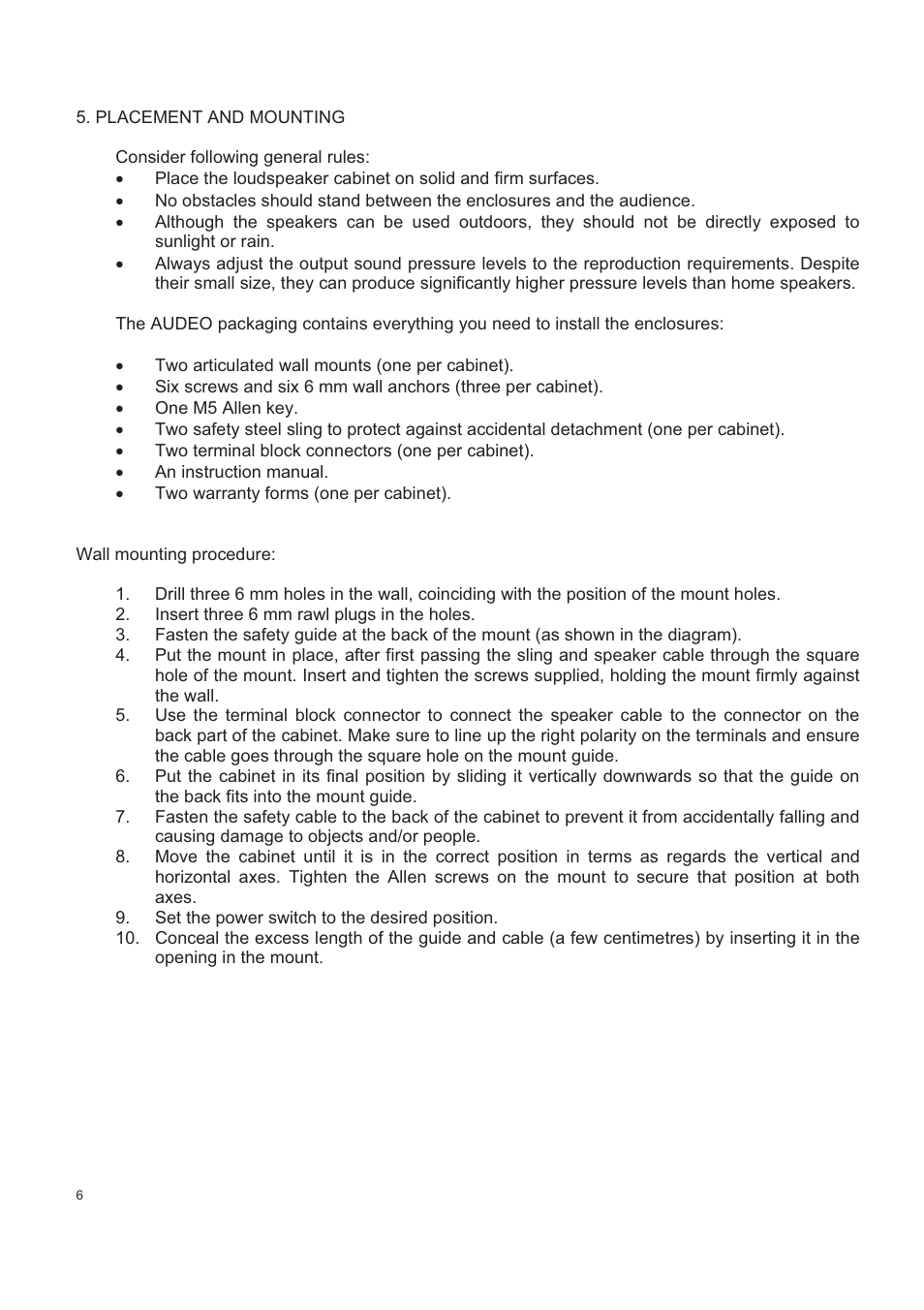 Ecler AUDEO108 User Manual | Page 6 / 24