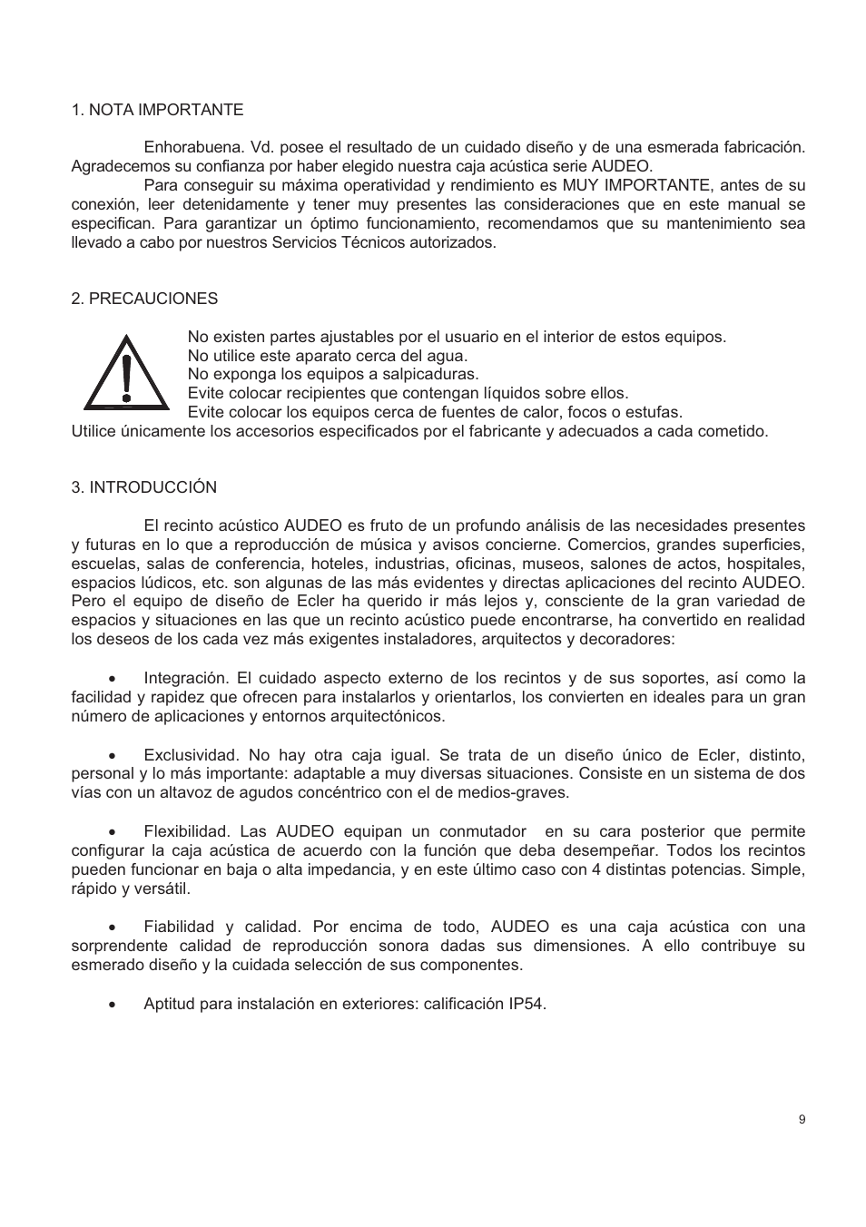 Ecler AUDEO108 User Manual | Page 9 / 24