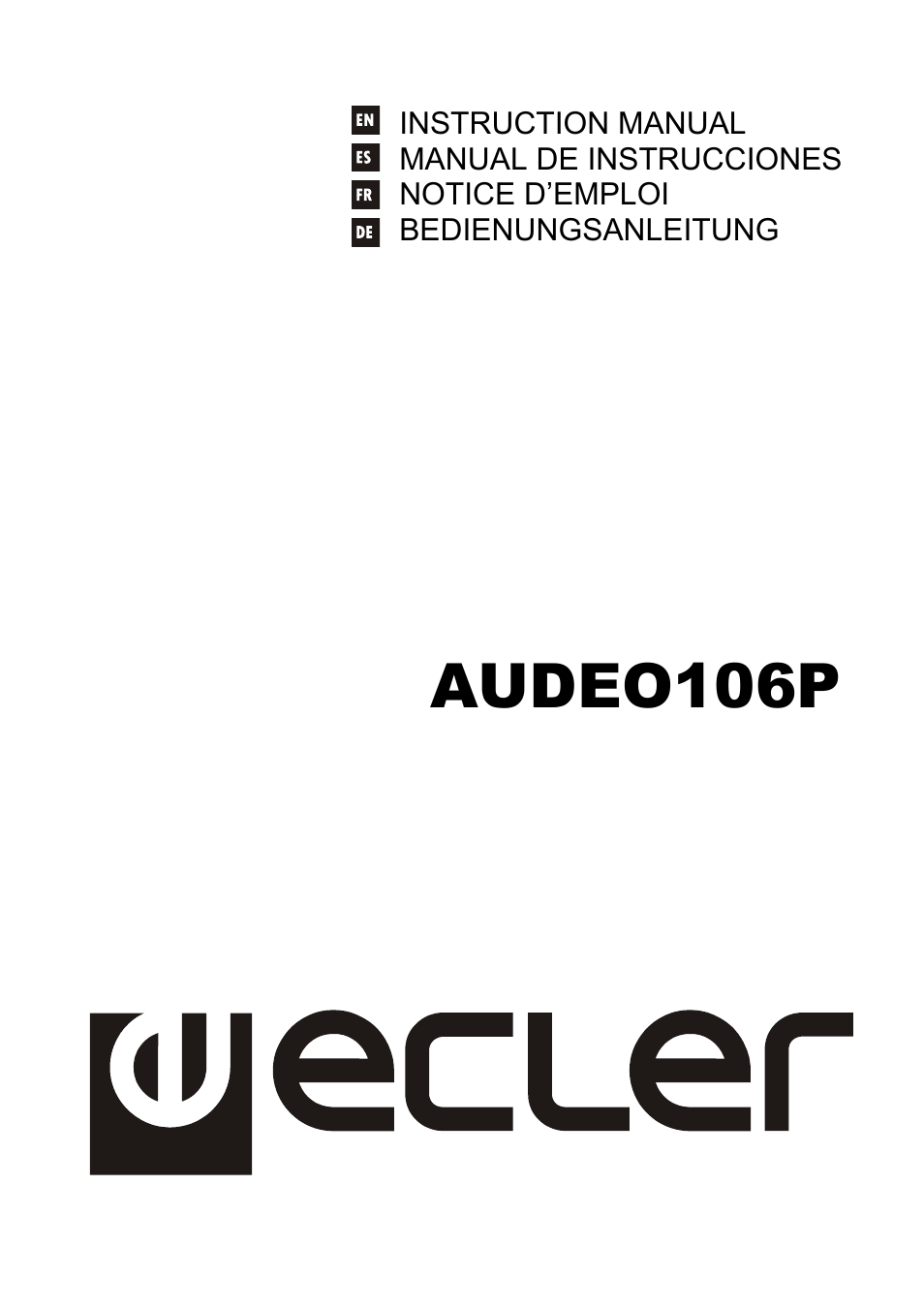 Ecler AUDEO106P User Manual | 28 pages