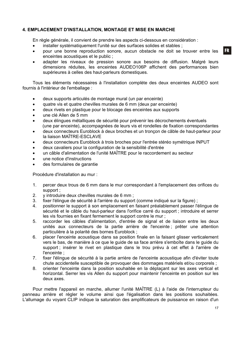 Ecler AUDEO106P User Manual | Page 17 / 28