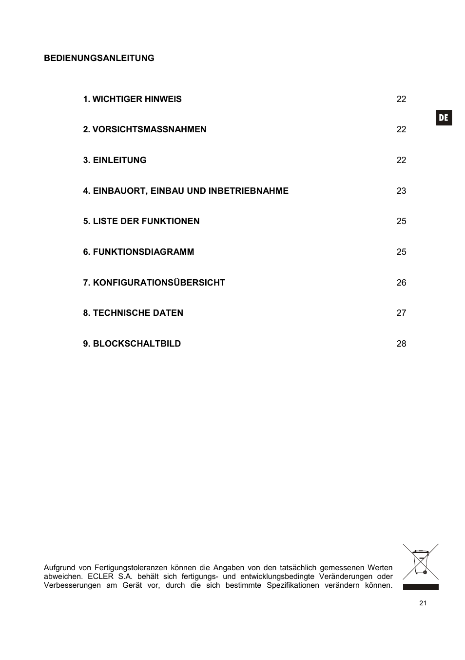 Ecler AUDEO106P User Manual | Page 21 / 28