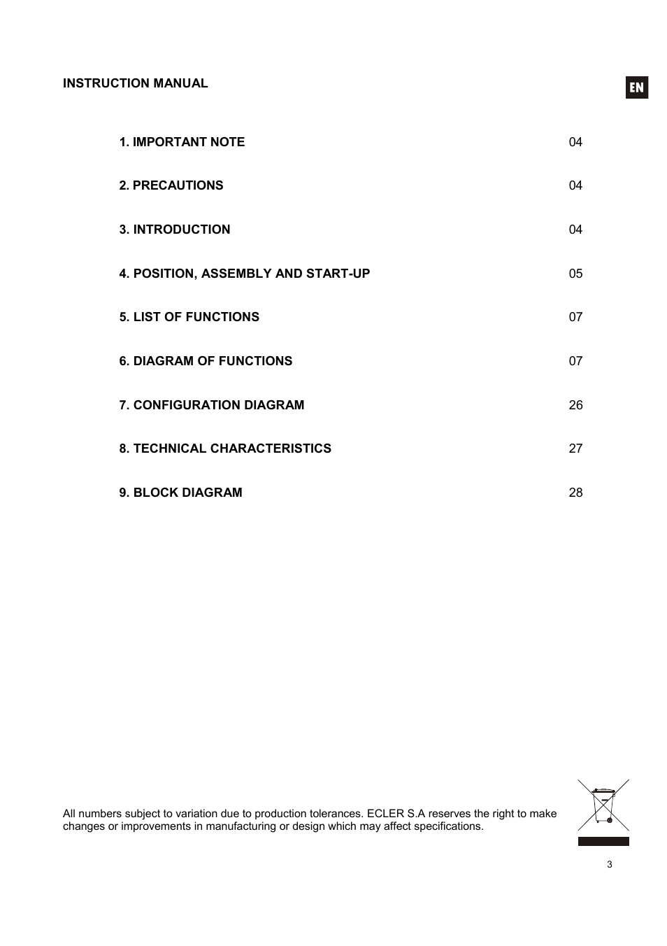 Ecler AUDEO106P User Manual | Page 3 / 28