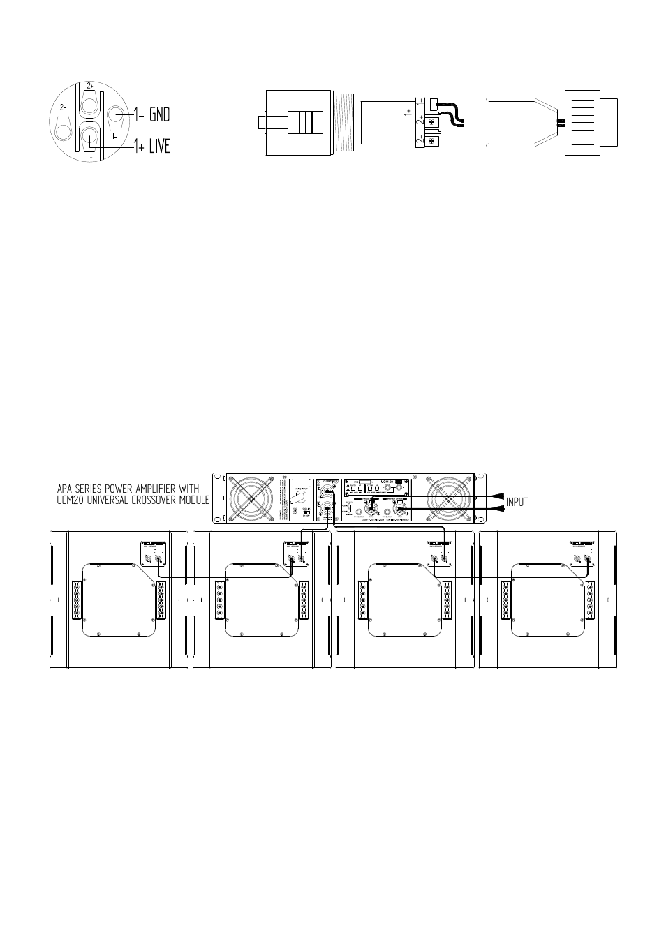 1+ 1- 2+ 2- live gnd n.c. n.c | Ecler CKL SERIES User Manual | Page 20 / 48