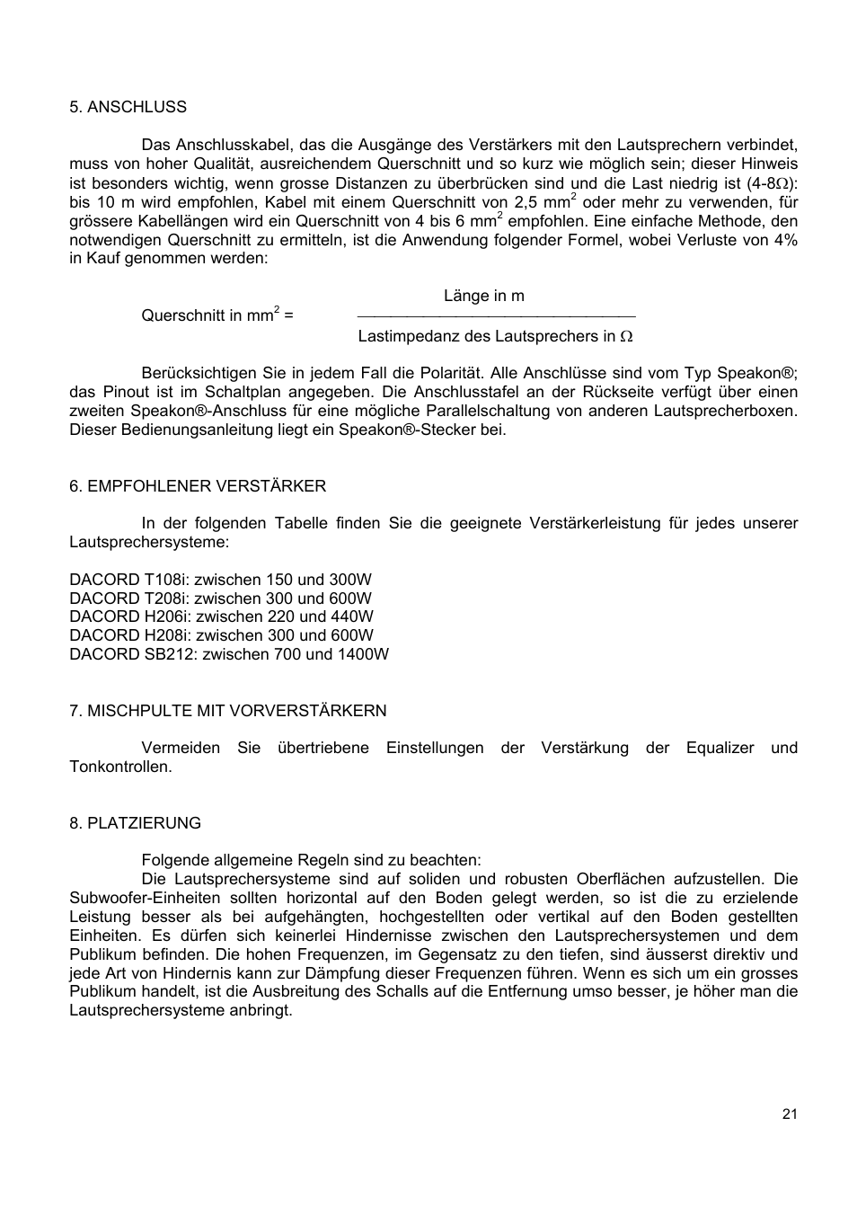 Ecler DACORD-i User Manual | Page 21 / 24