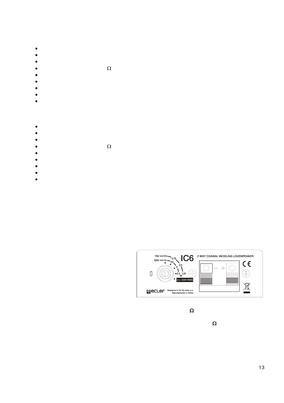 Ecler IC SERIES User Manual | Page 13 / 20