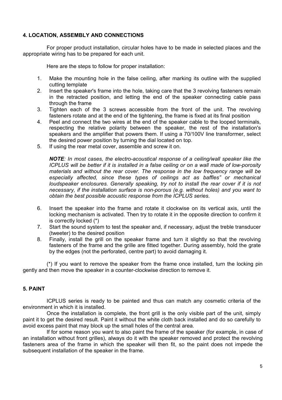 Ecler ICPLUS SERIES User Manual | Page 5 / 20