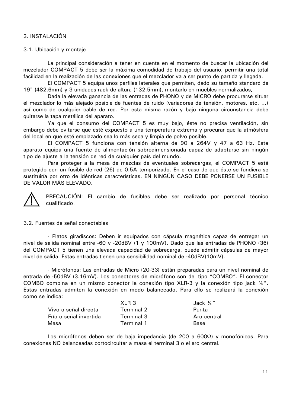 Ecler COMPACT 5 User Manual | Page 11 / 34