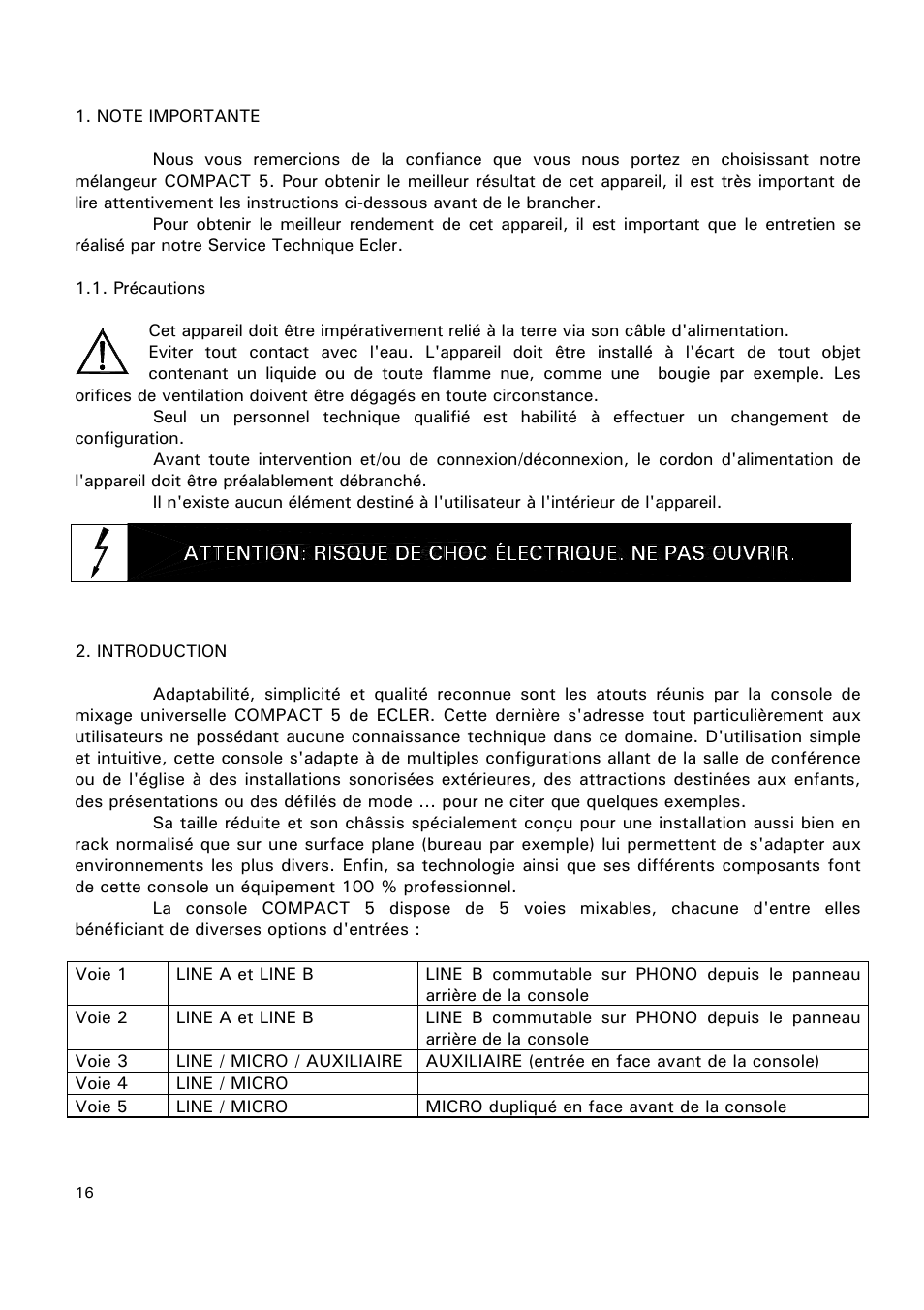 Ecler COMPACT 5 User Manual | Page 16 / 34