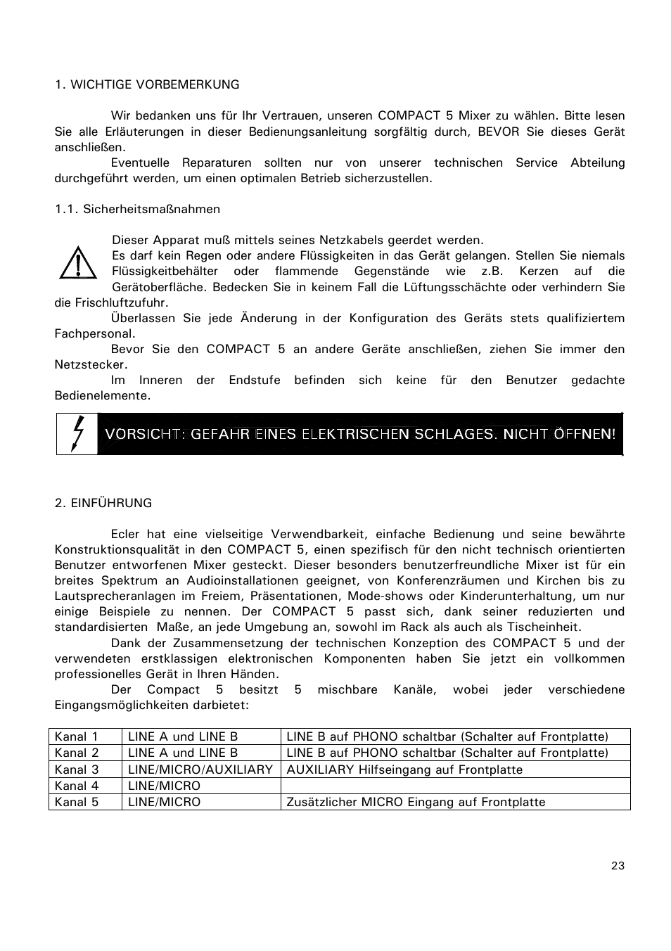 Ecler COMPACT 5 User Manual | Page 23 / 34