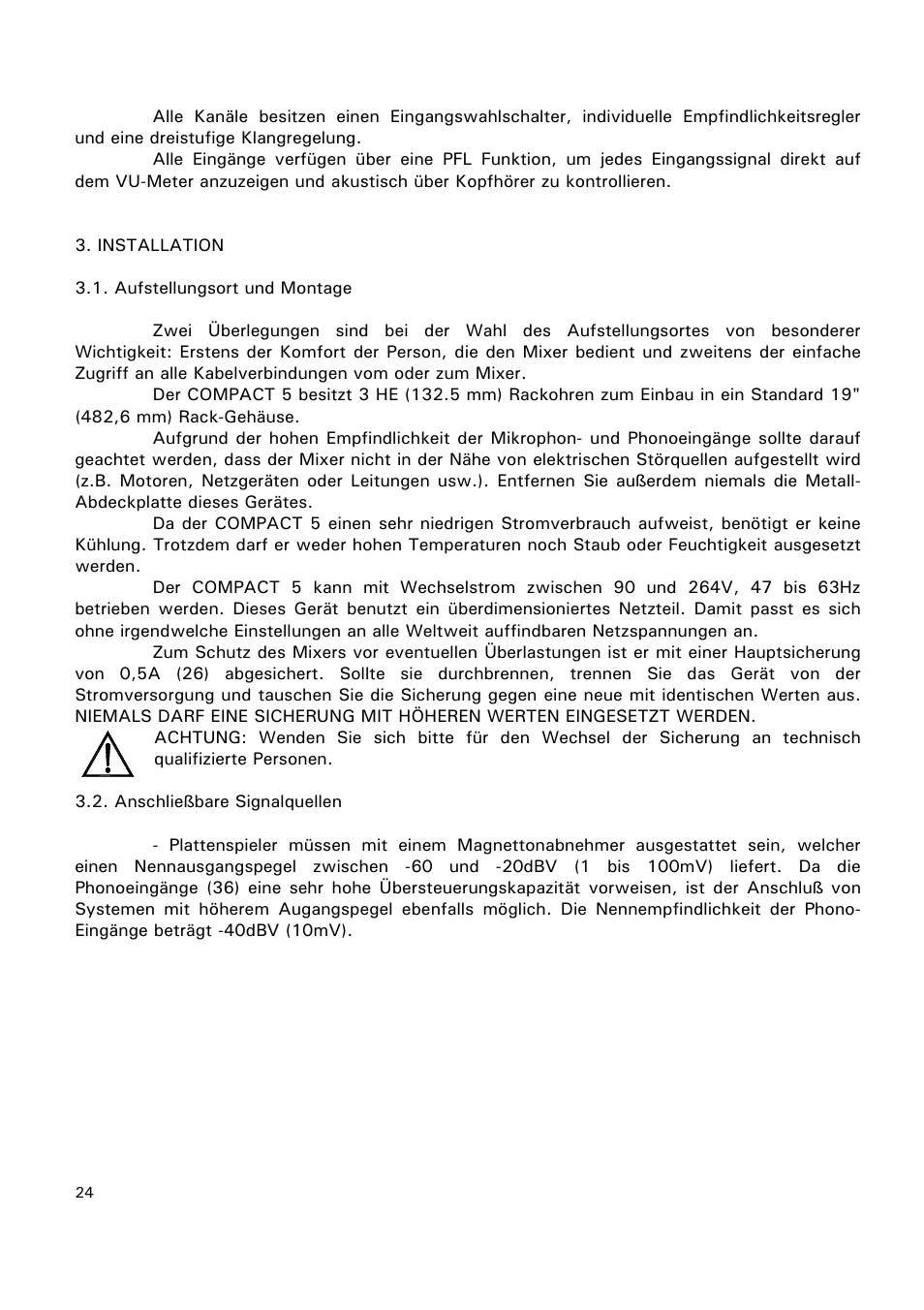 Ecler COMPACT 5 User Manual | Page 24 / 34