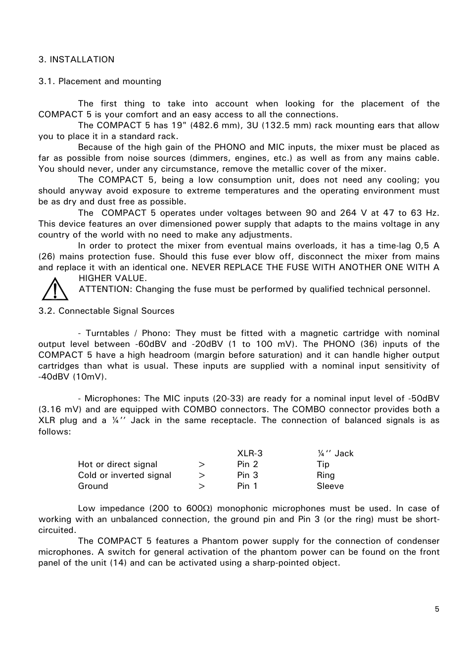 Ecler COMPACT 5 User Manual | Page 5 / 34