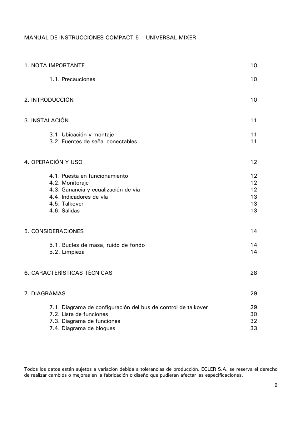 Ecler COMPACT 5 User Manual | Page 9 / 34