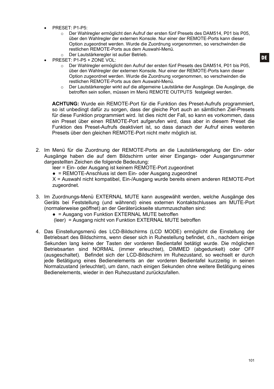 Ecler DAM514 User Manual | Page 101 / 110