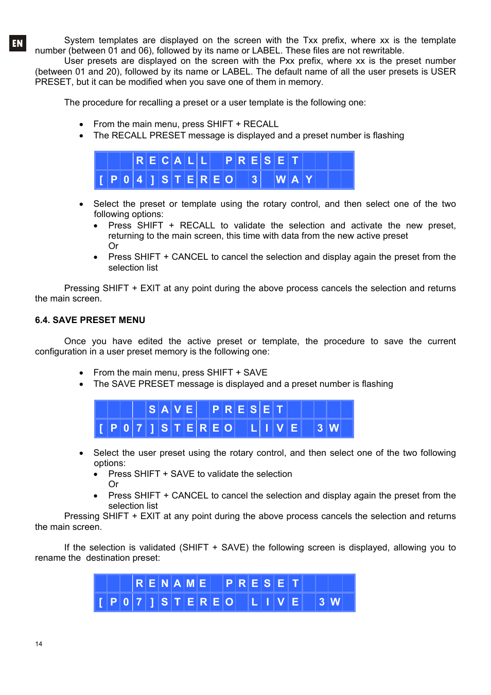 Ecler DAM514 User Manual | Page 14 / 110