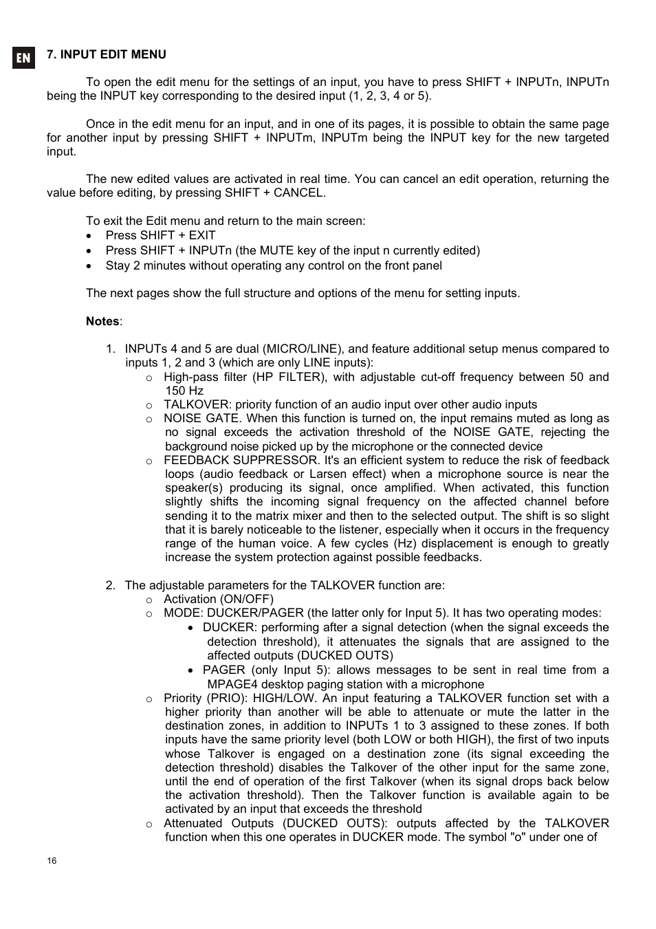 Ecler DAM514 User Manual | Page 16 / 110