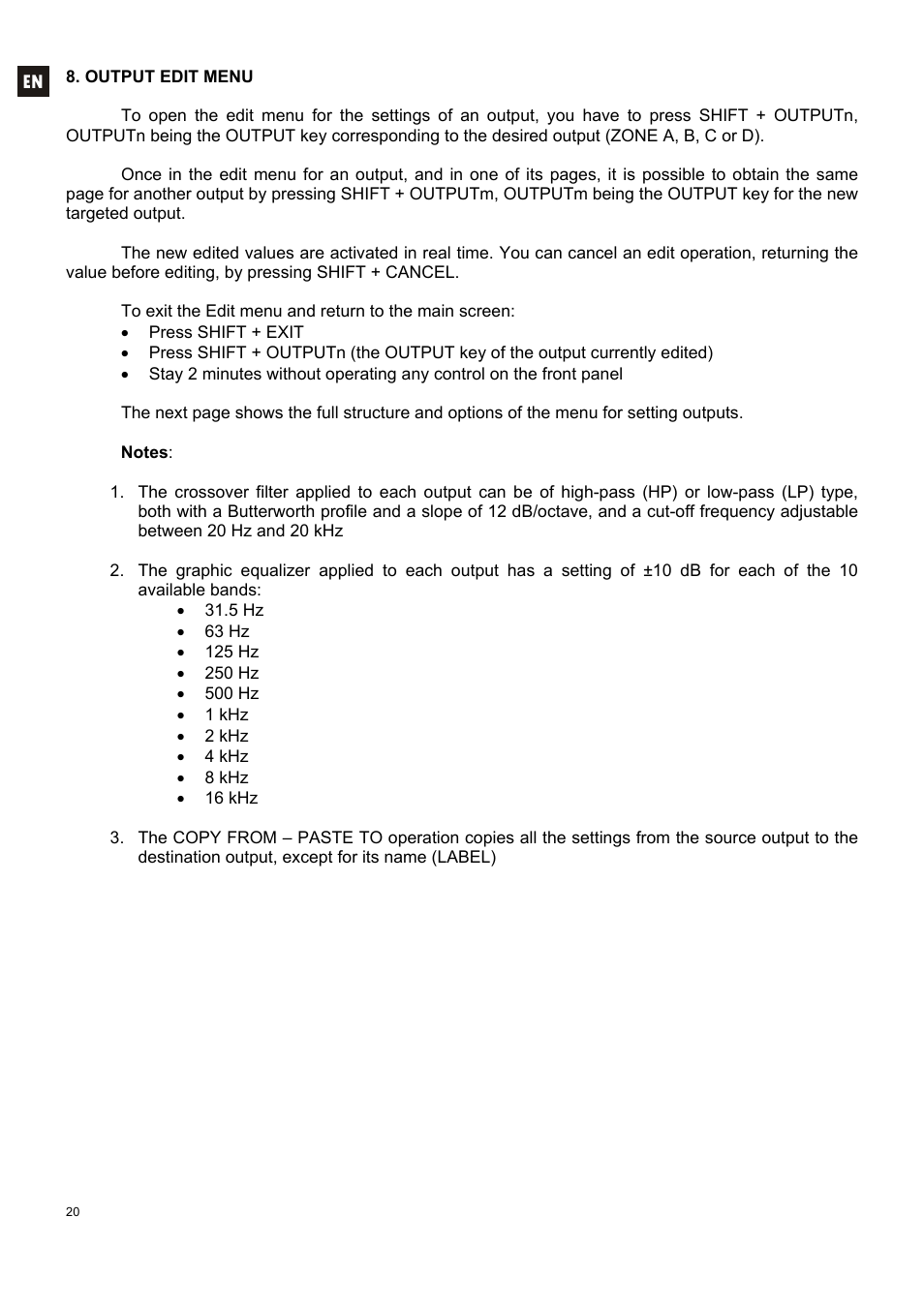 Ecler DAM514 User Manual | Page 20 / 110