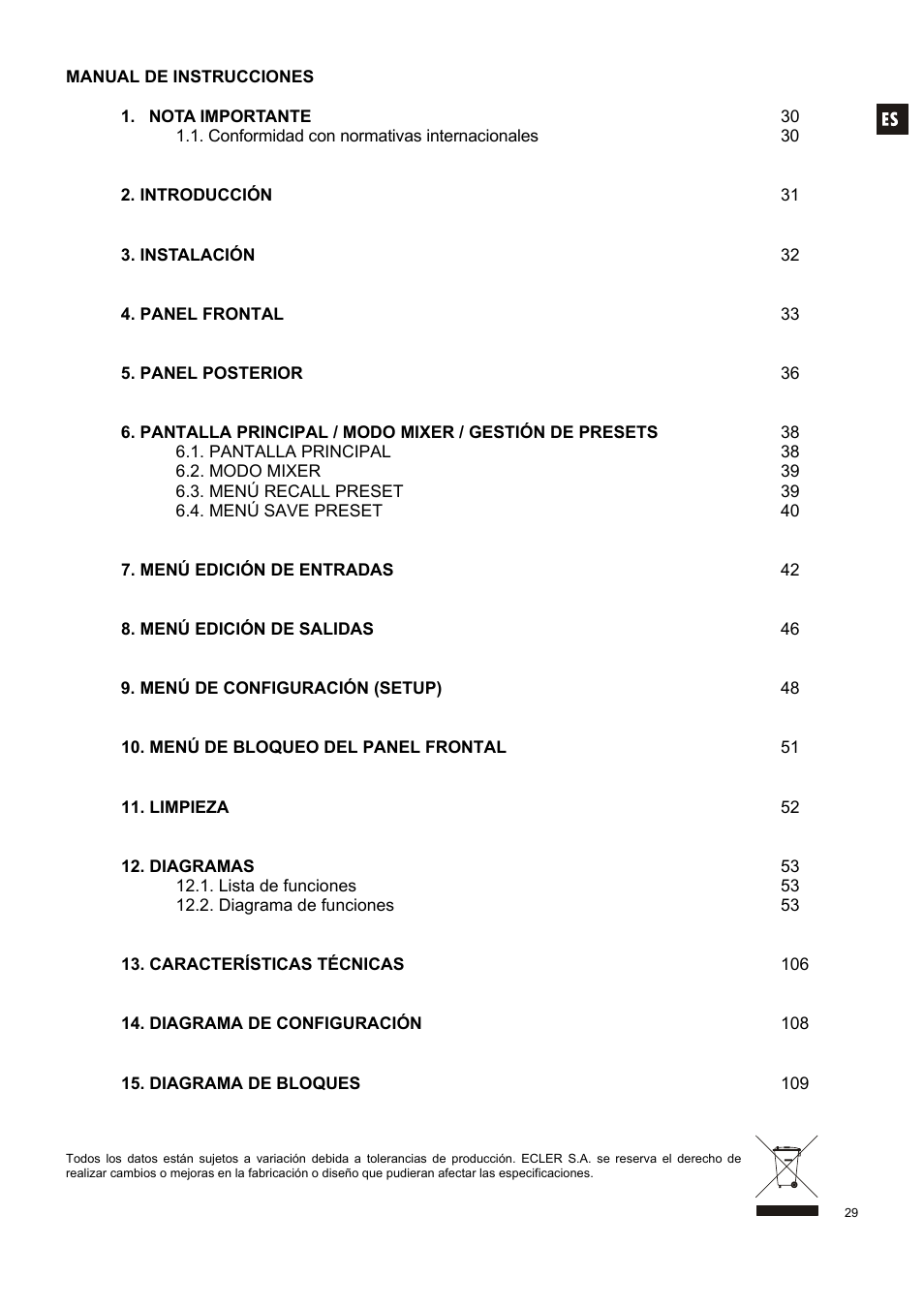 Ecler DAM514 User Manual | Page 29 / 110