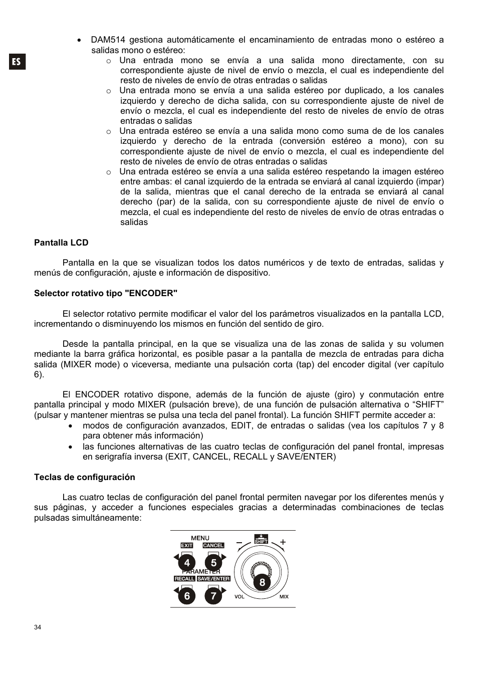 Ecler DAM514 User Manual | Page 34 / 110