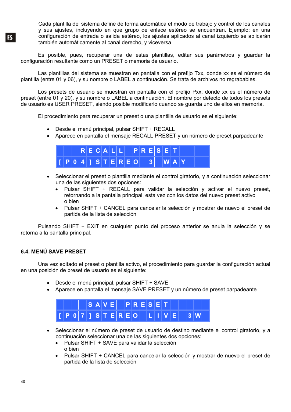 Ecler DAM514 User Manual | Page 40 / 110