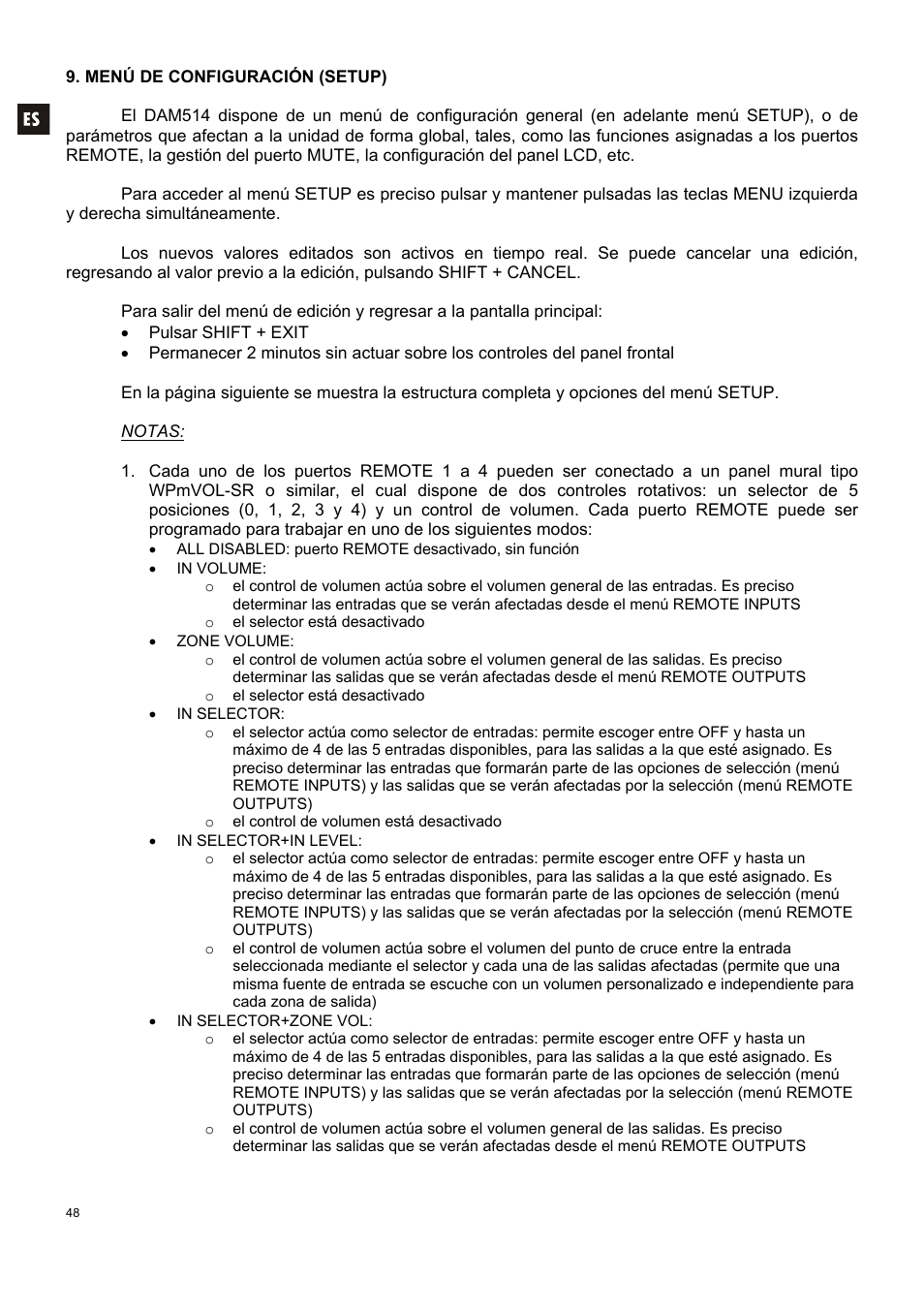 Ecler DAM514 User Manual | Page 48 / 110