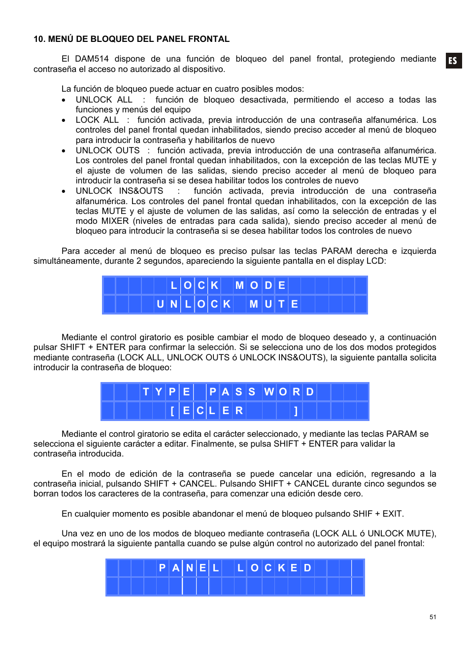 Ecler DAM514 User Manual | Page 51 / 110