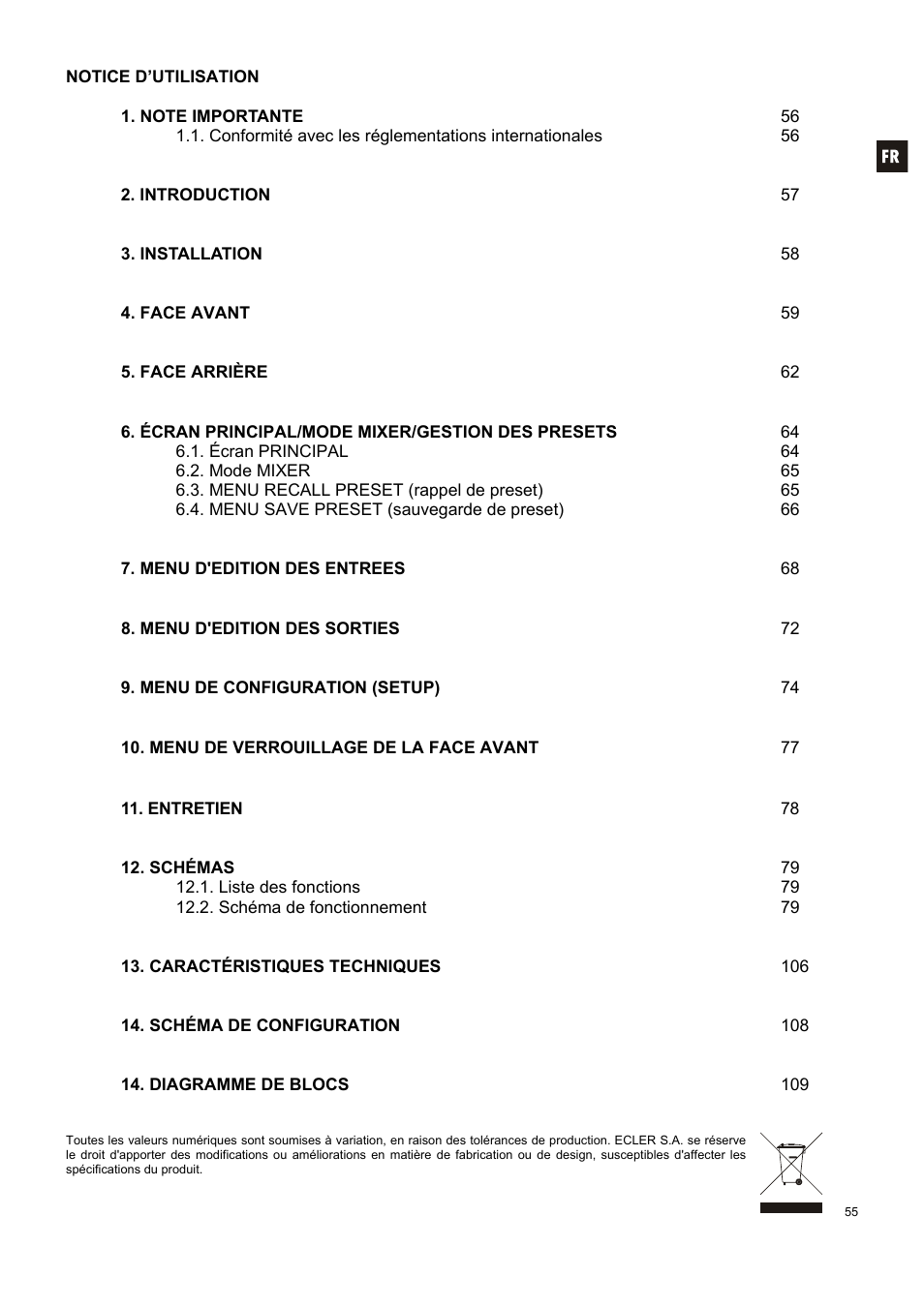 Ecler DAM514 User Manual | Page 55 / 110