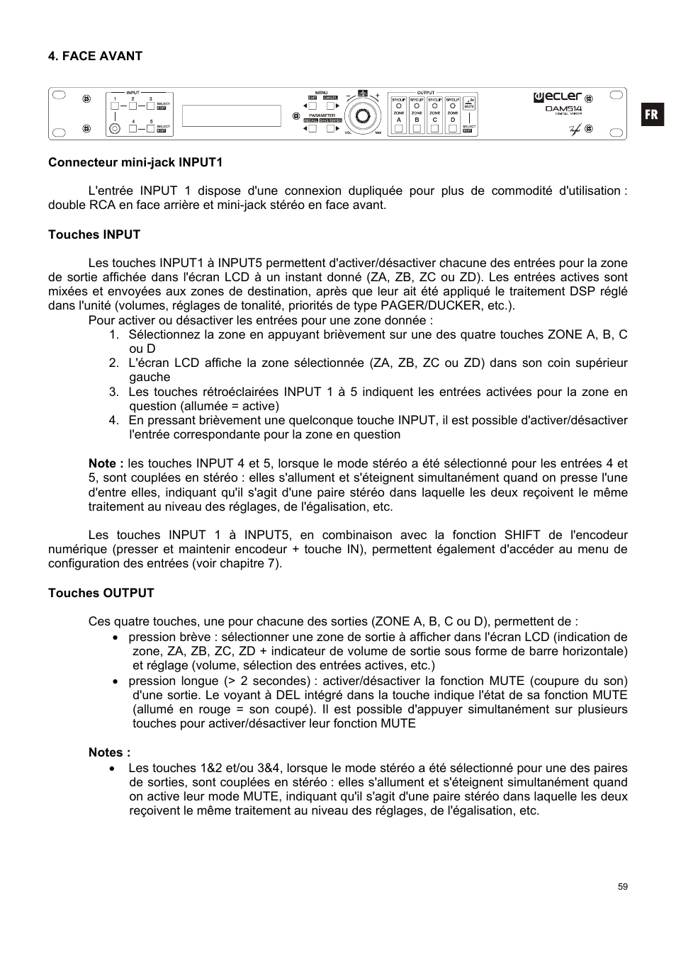 Ecler DAM514 User Manual | Page 59 / 110