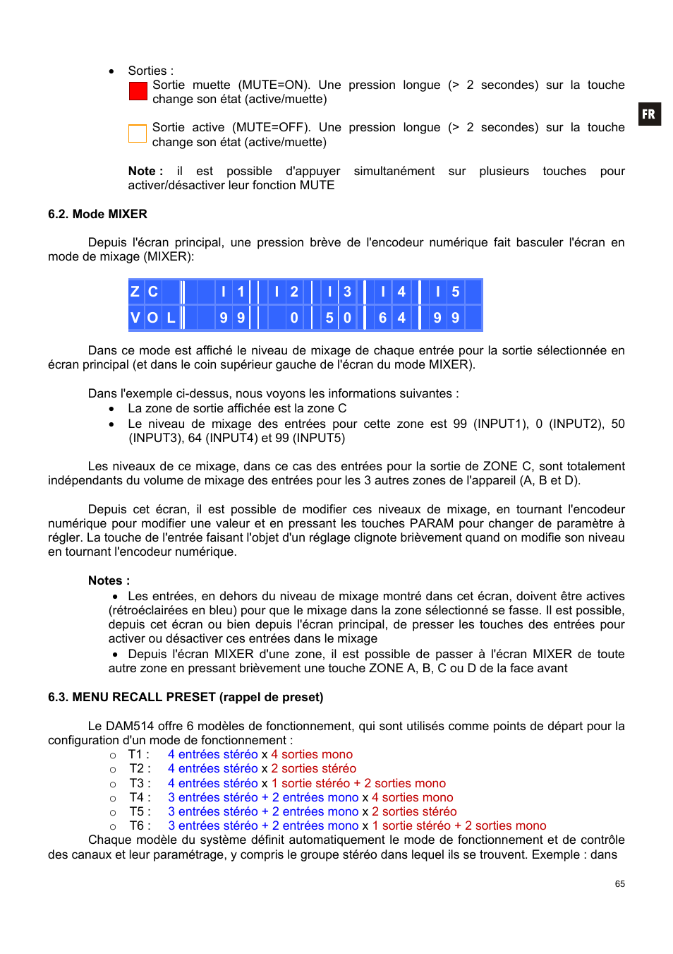 Ecler DAM514 User Manual | Page 65 / 110