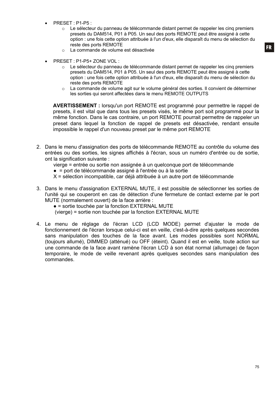 Ecler DAM514 User Manual | Page 75 / 110