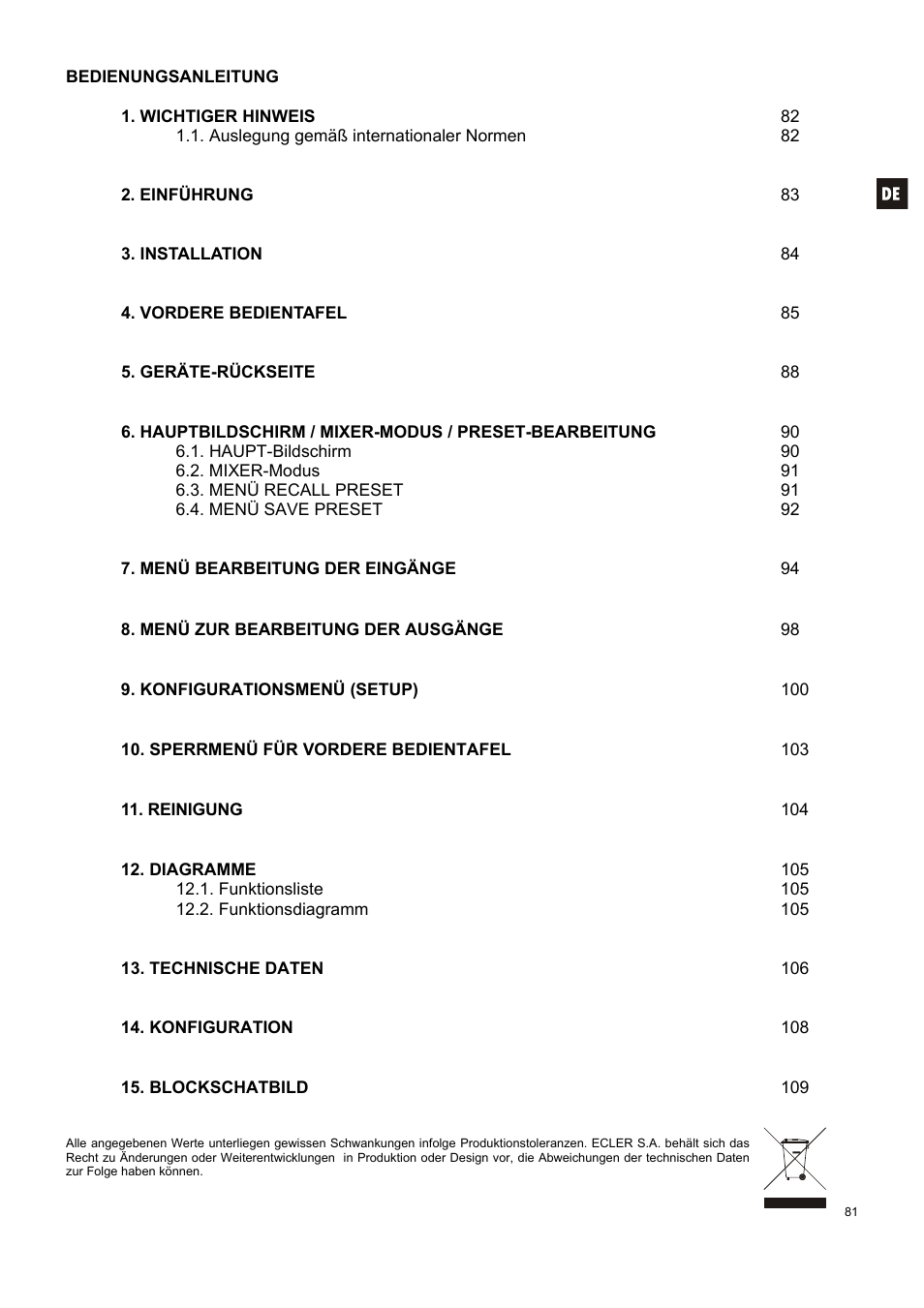 Ecler DAM514 User Manual | Page 81 / 110