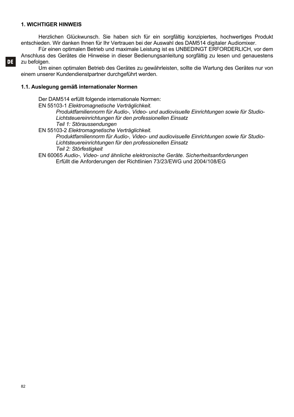 Ecler DAM514 User Manual | Page 82 / 110