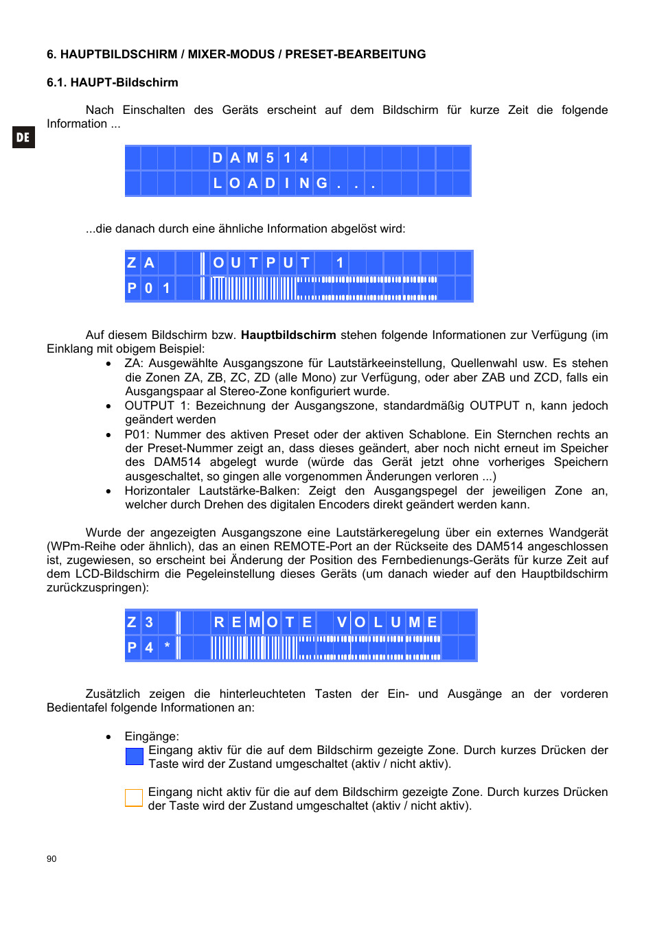 Ecler DAM514 User Manual | Page 90 / 110